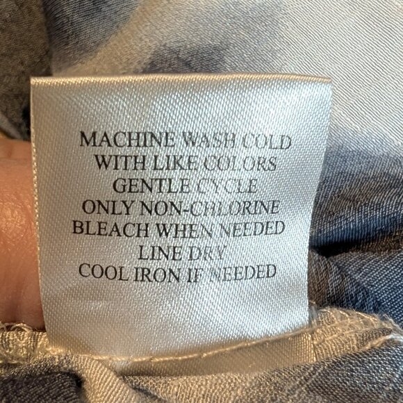 Fred David Top Tie-Dye Cold Shoulder Tunic Gray White Tie-Dye Ring Detail SZ 1X - Picture 9 of 10